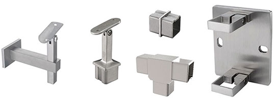 Square Stainless Steel Handrail Components