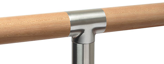Stainless Steel Handrail Fitting with Wood